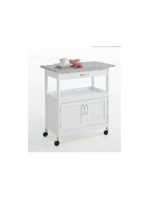 Cozinha carrinho 2 portas e 1 gaveta branco/cinza