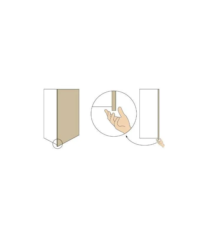 Mueble de cocina alto rincón en blanco mate, 90cm altura