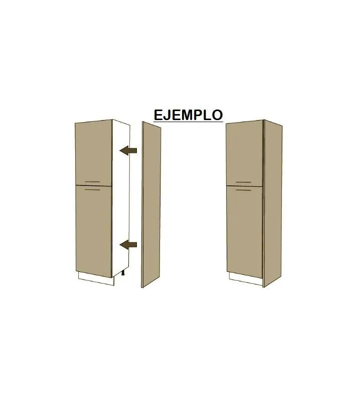 Costado visto blanco mate para muebles bajos