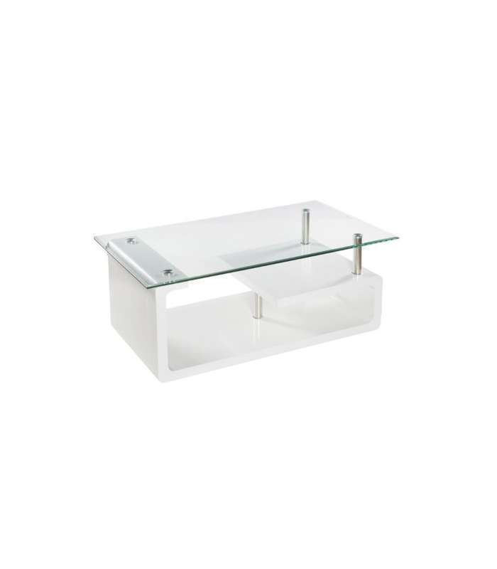 RECTANGULAR WHITE LACQUERED COFFEE TABLE