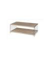 Mesa de café rectangular Kanoa em madeira natural 45 cm(altura)110 cm(largura)60 cm(comprimento)