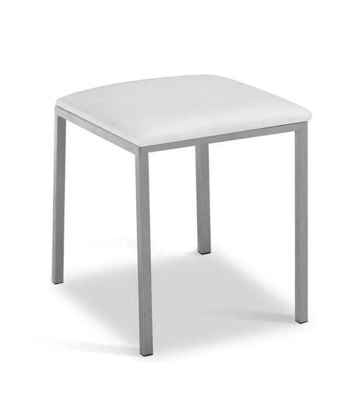 Pack de 4 taburetes cocina blancos, 40 cm altura