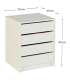 CHEST OF DRAWERS 4 DRAWERS WHITE