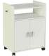 Mueble auxiliar microondas en acabado color blanco 79,5