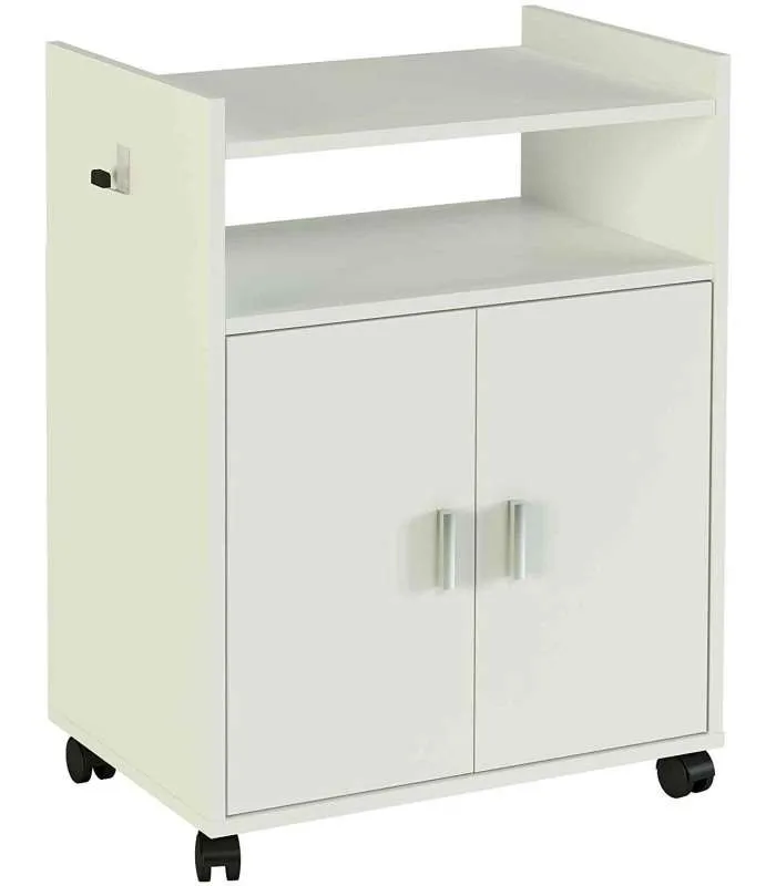 Mueble auxiliar blanco para microondas, 60x40x79.5 cm