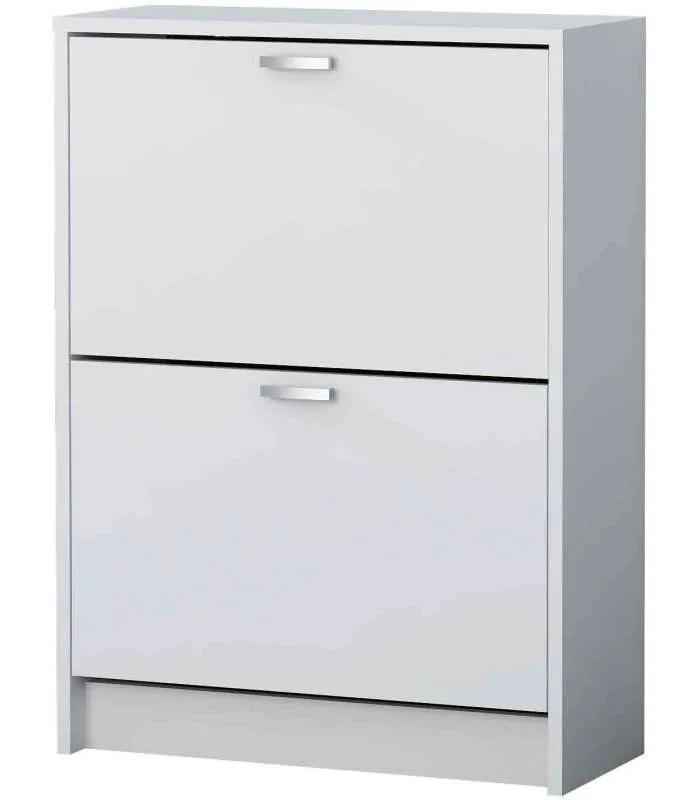 Mueble Zapatero Manila blanco, 2 trampones.