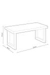 Mesa centro elevable Loft color roble salvaje estructura Mesa centro elevable Loft color roble salvaje estructura