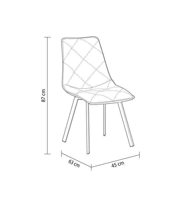 Pack 2 sillas de salón o Cocina,Diamond tapizadas en varios