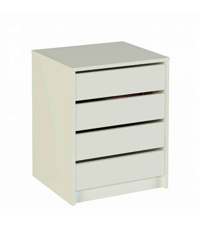 CHEST OF DRAWERS 4 DRAWERS WHITE