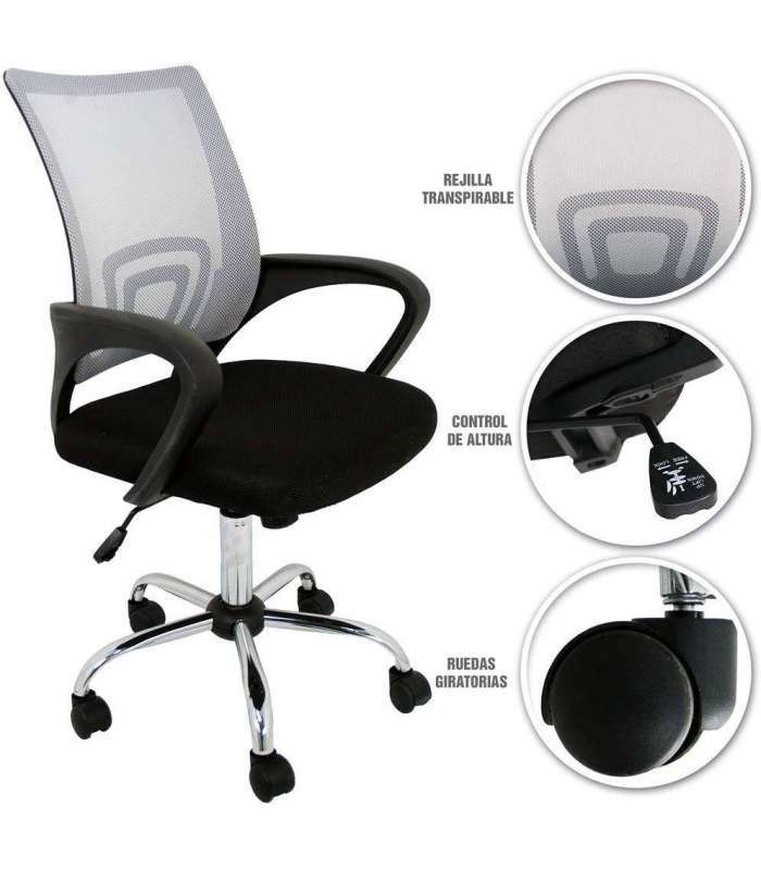 Silla despacho giratoria Logic en varios colores.GRUPO DP